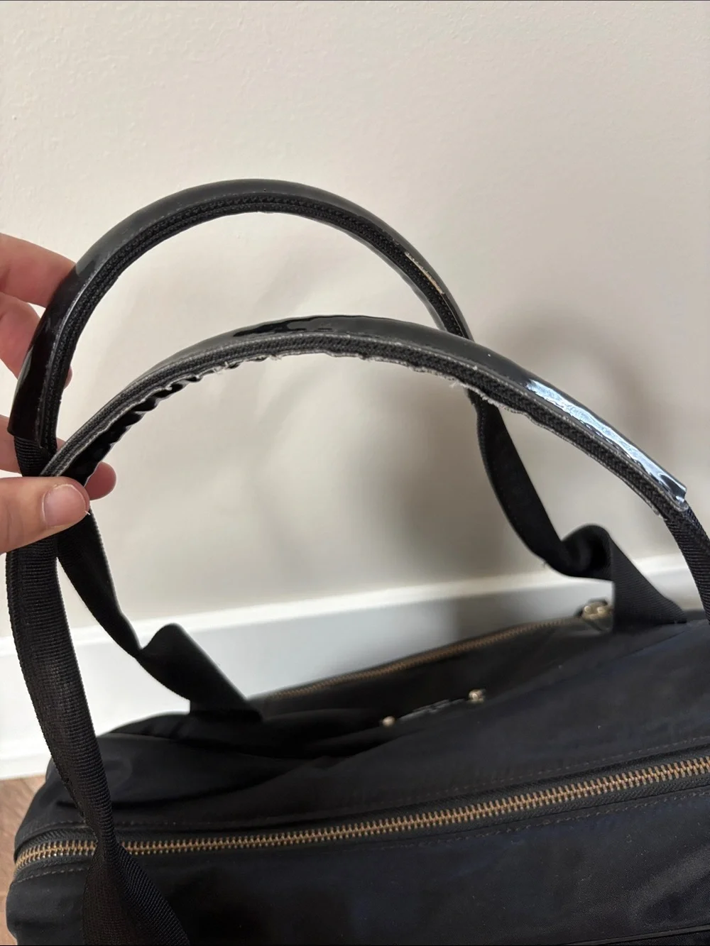 Kate Spade Nylon Tote with Patent Leather Accents & Champagne Gold Hardware 🖤